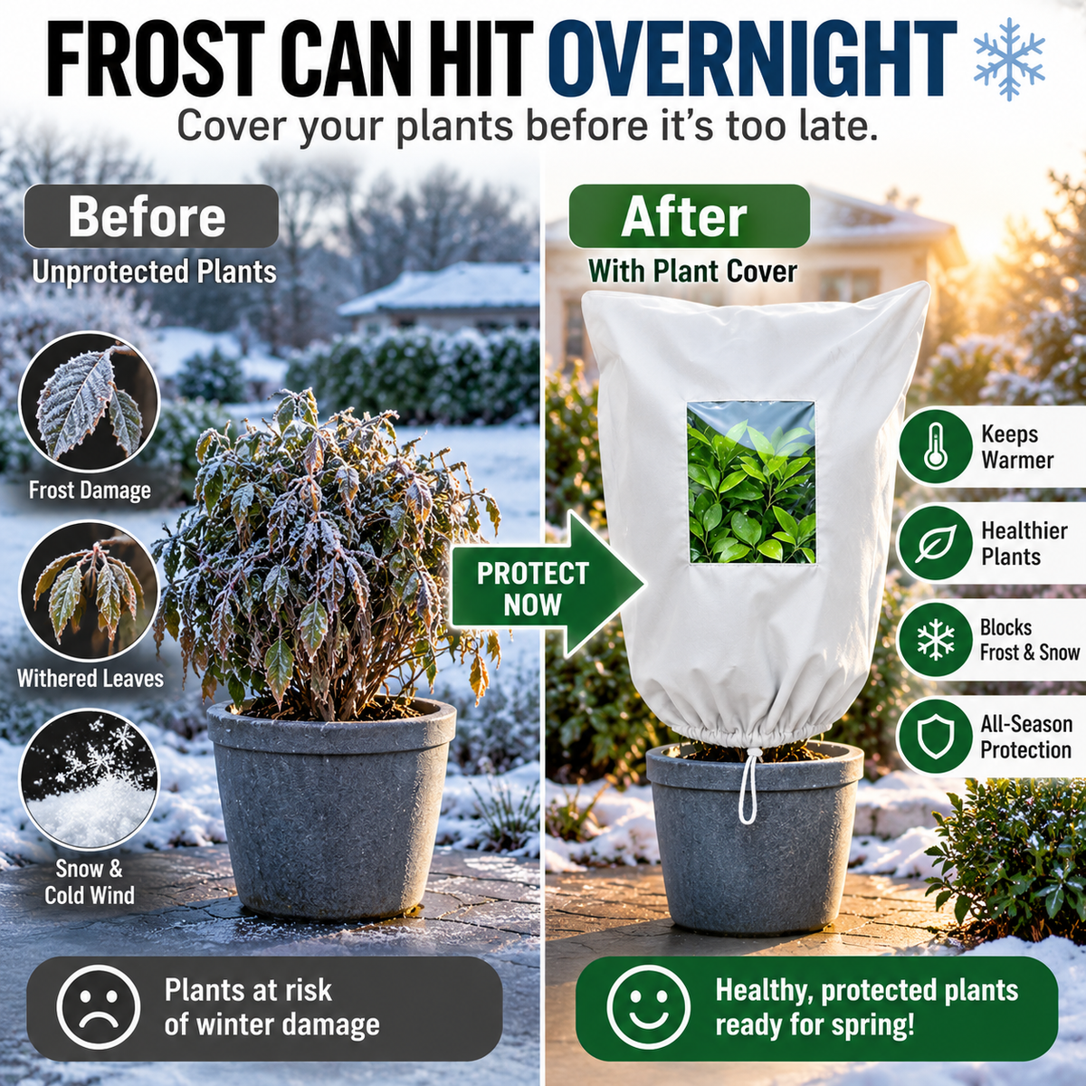 🌿 Add an Extra Frost Protection Cover & Save 25% — Keep More Plants Protected This Winter! ❄️