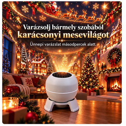 💡 Varázsolj bármely szobából karácsonyi csodavilágot – Ünnepi vetítős éjszakai lámpa